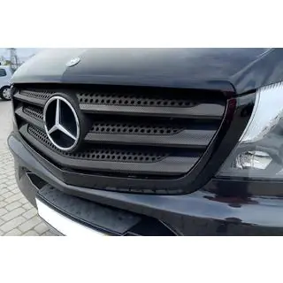 Накладки на решетку радиатора (6 шт, карбон) Mercedes Vito/V-class W447 2014- гг. фото 4