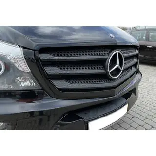 Накладки на решетку радиатора (6 шт, карбон) Mercedes Vito/V-class W447 2014- гг. фото 1