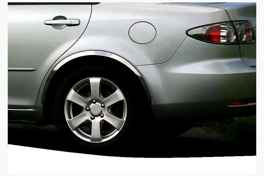 Mazda 6 2003-2008 гг. Накладки на арки (4 шт, нержавейка) Image