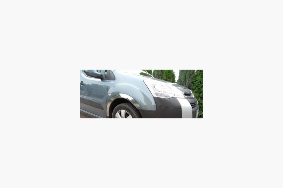 Peugeot Partner Tepee 2008-2018 гг. Накладки на арки из нержавейки (4 шт) 2 Боковые Двери, Нержавеющая Сталь Фото 9