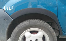 Renault Kangoo 1998-2008 гг. Расширители арок (4 шт, черные) фото 2