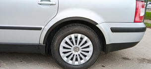 Volkswagen Passat B5 1997-2005 гг. Расширители арок (4 шт, черные) Седан, 1996-2000, Металл фото 6