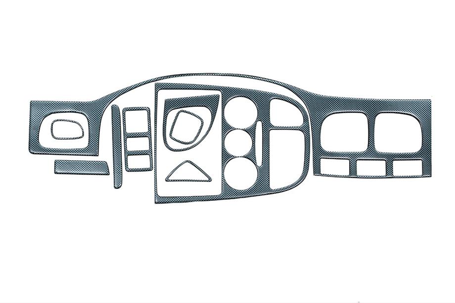 Kia Rio 2000-2005 гг. Накладки на панель приборов (2000-2002) Карбон Image