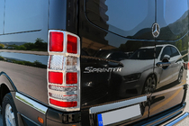 Mercedes Sprinter W906 2006–2018 гг. Хромированные Накладки на Задние Фонари (2 шт, Нержавейка) фото 2