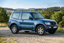 Mitsubishi Pajero Wagon III 1999-2006 гг. Боковые Подножки Line (2 шт., Алюминий) фото 1