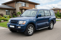 Mitsubishi Pajero Wagon III 1999-2006 гг. Боковые Подножки Tayga (2 шт., Алюминий) фото 1