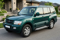 Mitsubishi Pajero Wagon III 1999-2006 гг. Боковые Подножки Rainbow (2 шт., Алюминий) фото 1