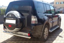 Mitsubishi Pajero Wagon III 1999-2006 гг. Задняя дуга AK002 (нерж. сталь) фото 3