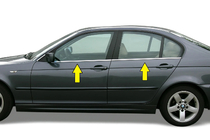 BMW 3 серия E46 1998-2006 гг. Окантовка окон нержавейка OmsaLine - Итальянская Нержавейка фото 2