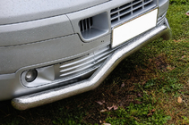 Volkswagen T5 Transporter 2003-2010 гг. Передняя защита Wave ST007 (нержавейка) фото 2