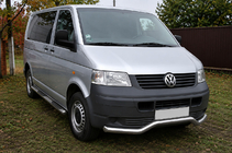 Volkswagen T5 Transporter 2003-2010 гг. Передняя защита Wave ST007 (нержавейка) фото 3
