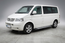 Volkswagen T5 Transporter 2003-2010 гг. Боковые Подножки Allmond Grey (2 шт., Алюминий) Короткая База фото 1