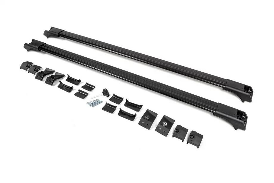 Kia Soul II 2013-2018 гг. Поперечины на рейлинги без замка (2 шт) Черный Фото 8