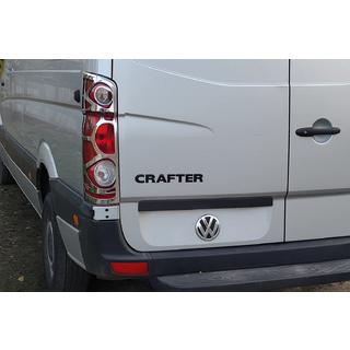 Хромированные Накладки на Задние Фонари (2 шт, Нержавейка) Volkswagen Crafter 2006-2016 гг. фото 1