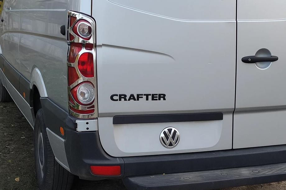 Volkswagen Crafter 2006-2016 гг. Хромированные Накладки на Задние Фонари (2 шт, Нержавейка) Image