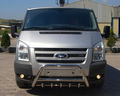 Ford Transit 2000–2014 гг. Защита переднего бампера WT003 (2006-2014, Нержавейка) фото 1