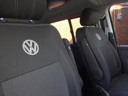 Volkswagen T5 Caravelle 2004-2010 гг. Авточехлы (Эко-кожа и Ткань, Premium) фото 12