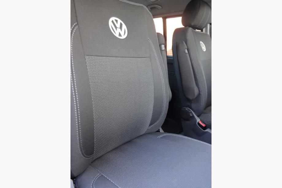 Volkswagen T5 Caravelle 2004-2010 гг. Авточехлы (Эко-кожа и Ткань, Premium) Полный салон и передние сиденья (1+1) Фото 11