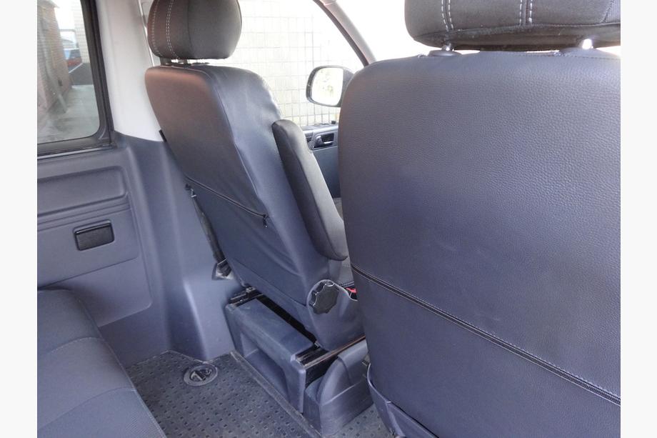 Volkswagen T5 2010-2015 гг. Авточехлы (Эко-кожа↗Ткань, Premium) Полный салон ↗ Передние сиденья (1↗1) Фото 7