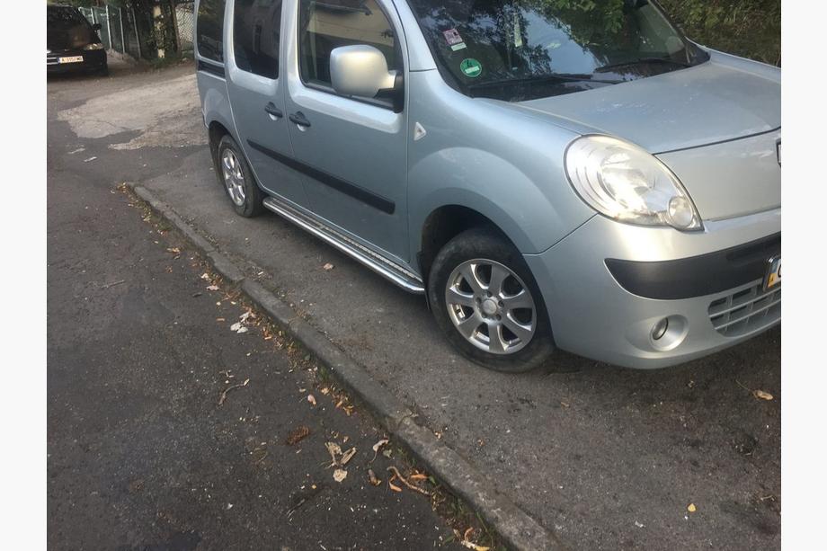 Renault Kangoo 2008–2020 гг. Боковые Подножки Premium (2 шт., Нержавейка) 60 мм, короткая база Image