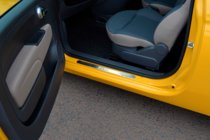 Fiat 500/500L 2013-2022 гг. Накладки на пороги 500 (OmsaLine, 2 шт., нержавейка) фото 2