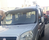 Fiat Doblo I 2001-2005 гг. Козырек на лобовое стекло (черный глянец, 5мм) фото 3