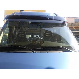 Козырек на лобовое стекло V1 (черный глянец, 5мм) Iveco Daily 2006-2014 гг. фото 2