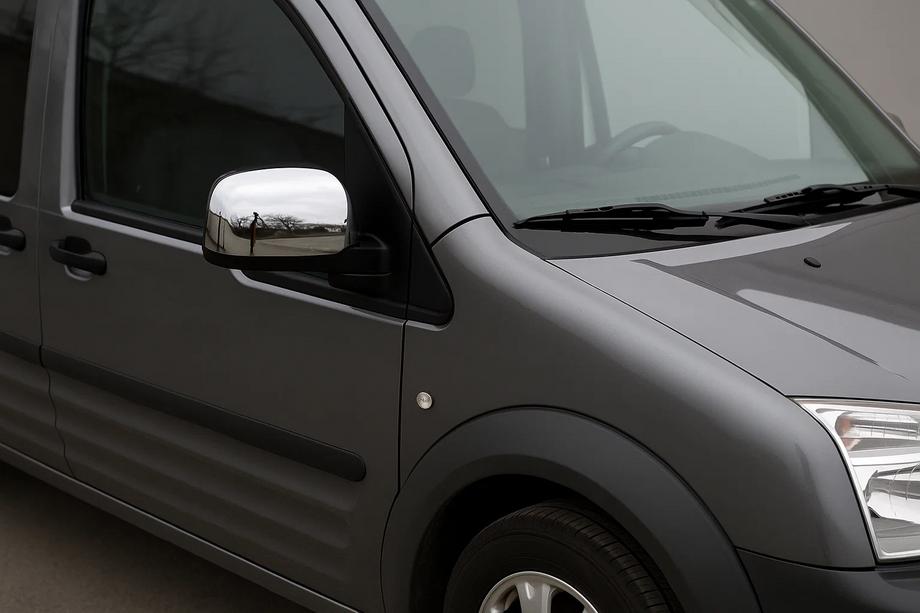 Ford Connect 2010-2013 гг. Накладки на Зеркала Вариант №2 (2 шт., Нержавейка) Image