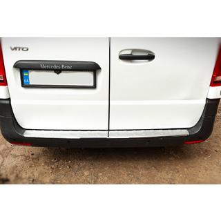 Накладка на задний бампер Carmos нержавейка Mercedes Vito/V-class W447 2014- гг. фото 3