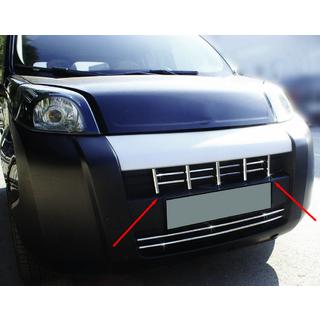 Накладка на решетку радиатора (13 шт., нержавейка) Peugeot Bipper 2008-2017 гг. фото 1