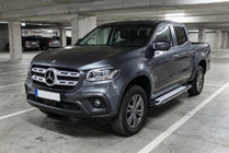 Mercedes X class 2017-2020 гг. Боковые Подножки Rainbow (2 шт., Алюминий) фото 1