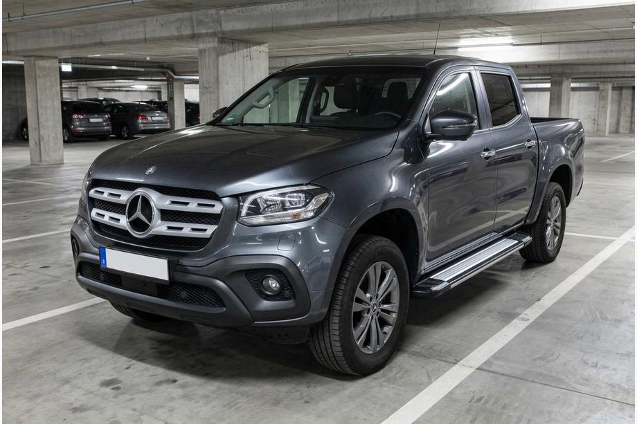 Mercedes X class 2017-2020 гг. Боковые Подножки Rainbow (2 шт., Алюминий) Image