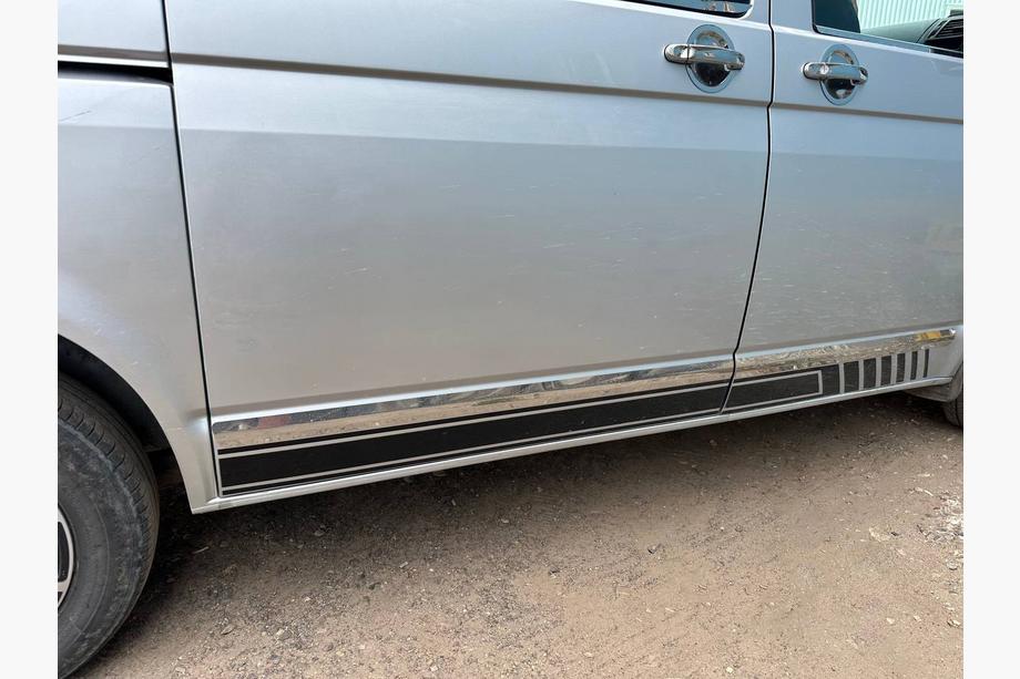 Volkswagen T6 2015-2024 гг. Хромированные Накладки Под Ручки Дверей (Нержавейка) 4 штуки. Carmos - турецкая сталь Фото 8