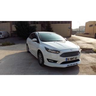 Накладка на передний бампер 2015-2017 (грунт под покраску) Ford Focus III 2011-2017 гг. фото 2