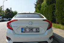 Honda Civic Sedan X 2016-2021 гг. Спойлер Анатомик (под покраску) фото 4
