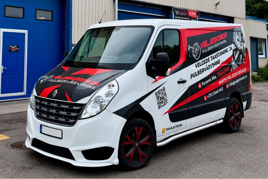 Renault Master 2011-2023 гг. Передний бампер AMG (накладка, под покраску) Image