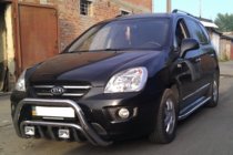 Kia Carens 1999-2012 гг. Боковые трубы из нержавеющей стали фото 2