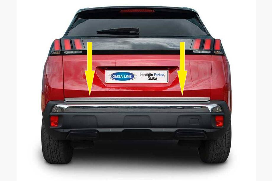 Peugeot 3008 2016-2023 гг. Накладка на багажник нержавейка Image