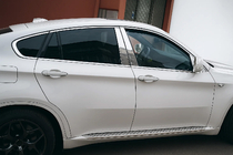 BMW X6 E71 2008–2014 гг. Полный комплект хромированных окантовок окон нержавейка (10 шт.) фото 1