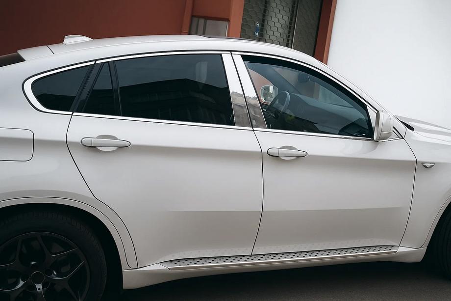 BMW X6 E71 2008–2014 гг. Полный комплект хромированных окантовок окон нержавейка (10 шт.) Image