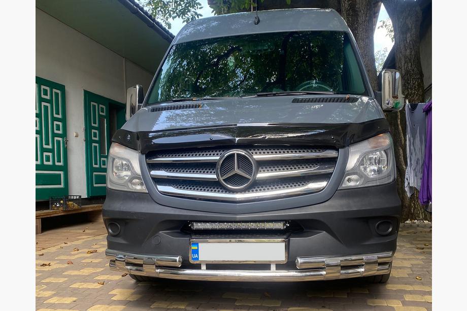 Mercedes Sprinter W906 2006–2018 гг. Передняя нижняя дуга Shark (нержавейка) 2006-2013 Image