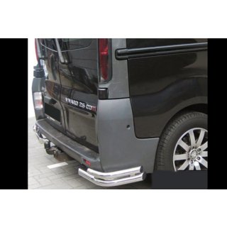 Задние уголки AK003-двойные (нерж) Opel Vivaro 2001–2015 гг. фото 1