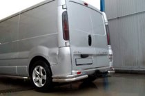 Renault Trafic 2001–2015 гг. Задние уголки AK003-двойные (нерж) фото 2