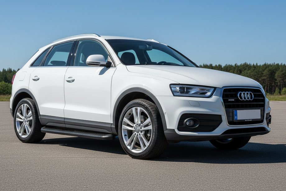 Audi Q3 2011-2019 гг. Боковые Подножки Tayga Black (2 шт., Алюминий) Image