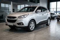 Hyundai IX-35 2010-2015 гг. Боковые Подножки Tayga Black (2 шт., Алюминий) фото 1