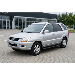 Боковые Подножки Tayga Black (2 шт., Алюминий) Kia Sportage 2004-2010 гг. фото 1
