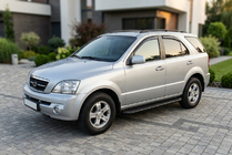 Kia Sorento I BL 2002-2009 гг. Боковые Подножки Tayga Black (2 шт., Алюминий) фото 1
