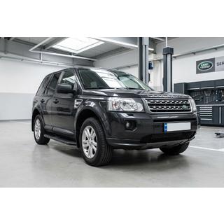 Боковые Подножки Tayga Black (2 шт., Алюминий) Land Rover Freelander II 2006–2014 гг. фото 1