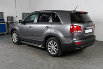 Kia Sorento II XM 2009-2014 гг. Боковые Подножки Maydos V2 (2 шт., Алюминий и Нержавейка) фото 1
