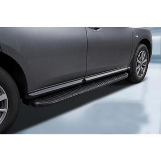 Боковые Подножки Tayga Black (2 шт, Алюминий) Nissan Pathfinder R52 2012-2021 гг. фото 1